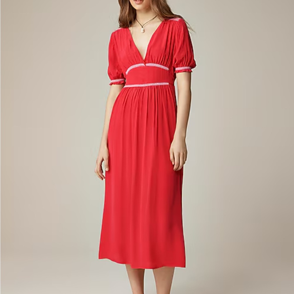 J. Crew Vibrant Red Dress